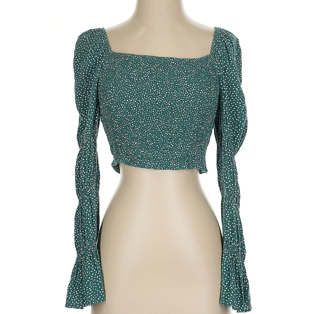 Blue Rain Long sleeve ruffle sleeve top
